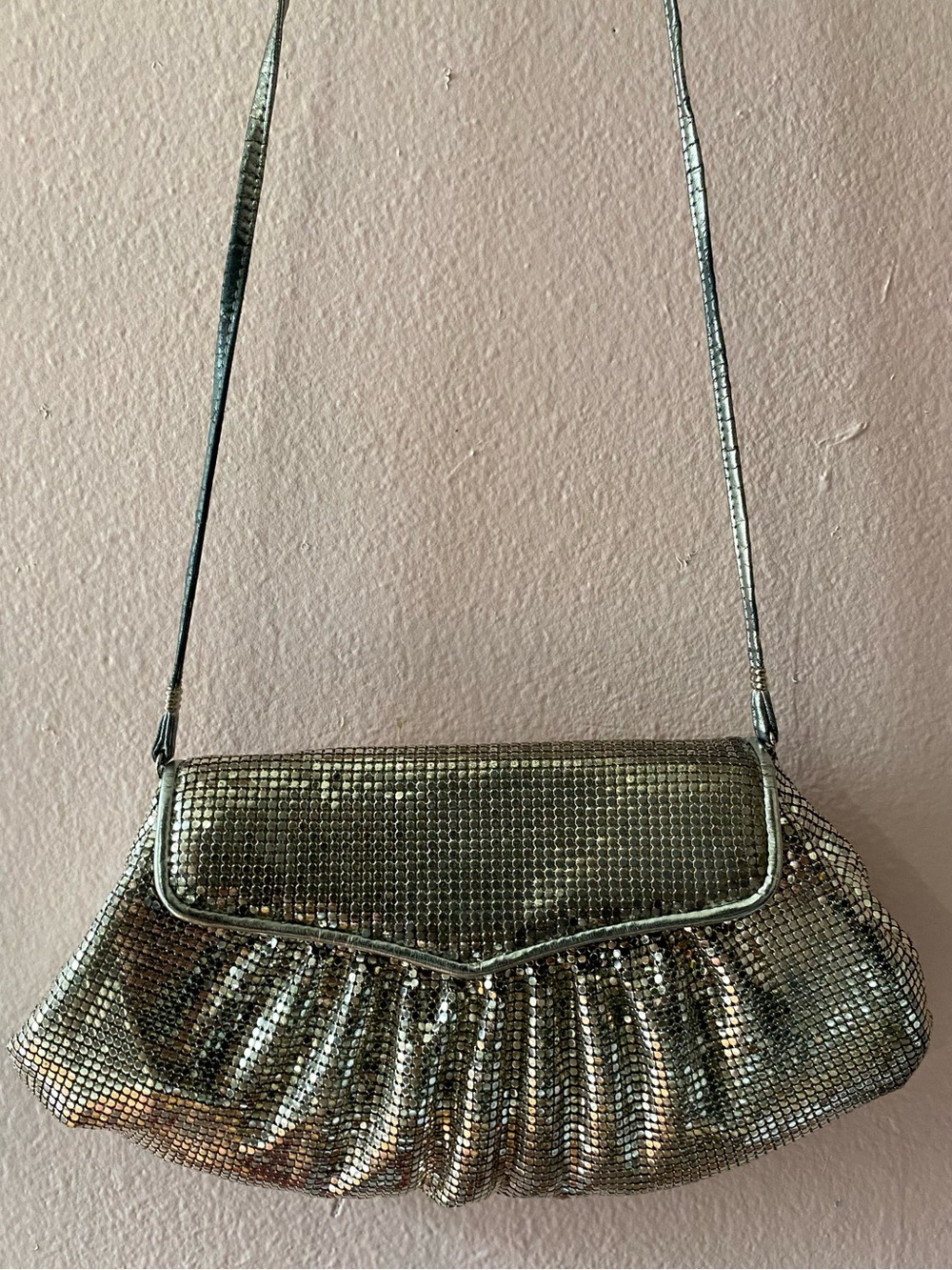 Vintage Whiting and Davis silver mesh purse